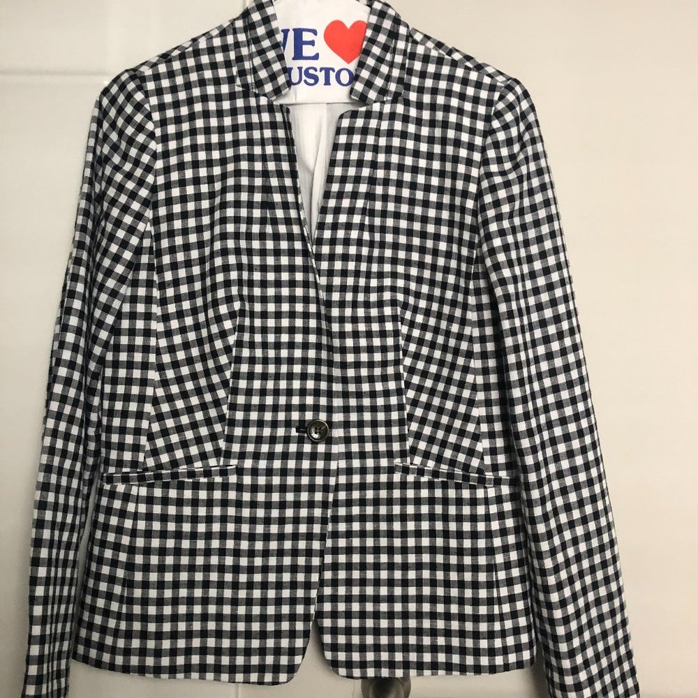 Talbot Women's Black and White Checkered Jacket